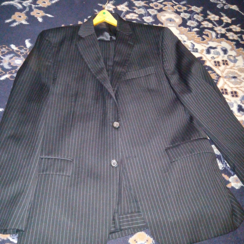 Ralph Lauren Men's Wool Pinstripe Suit.